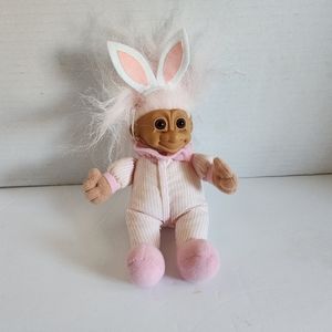Vintage 1980s Official Russ Troll Small Doll, Easter Exclusive
